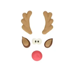 FUNCAKES Décors en Sucre Renne Rudolph au Nez Rouge Noël* Décoration Comestible