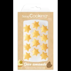 SCRAPCOOKING Décors Pâte d'Amande Etoiles Dorées (x6)* Décoration Comestible