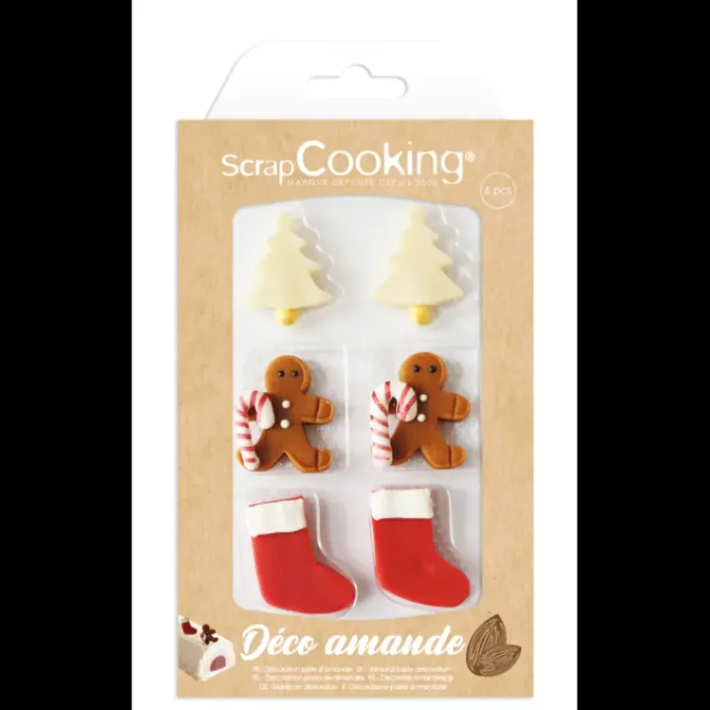 SCRAPCOOKING Décors Pâte d'Amande Noël (x6)* Décoration Comestible