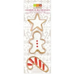 SCRAPCOOKING Découpoirs Noël Inox Dorés x3* Emporte Pièce - Découpoir Pâtisserie
