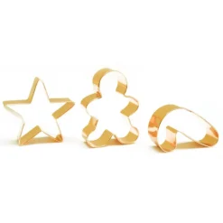 SCRAPCOOKING Découpoirs Noël Inox Dorés x3* Emporte Pièce - Découpoir Pâtisserie