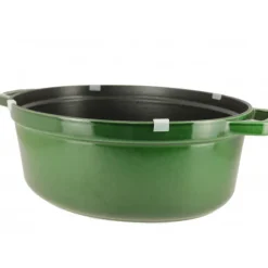 STAUB DEFAUT Cocotte Fonte Ovale 31 cm Vert Basilic Majolique 5,5 L (sans couvercle)* Cocotte En Fonte