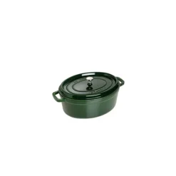 STAUB DEFAUT Cocotte Fonte Ovale 31 cm Vert Basilic Majolique 5,5 L (sans couvercle)* Cocotte En Fonte
