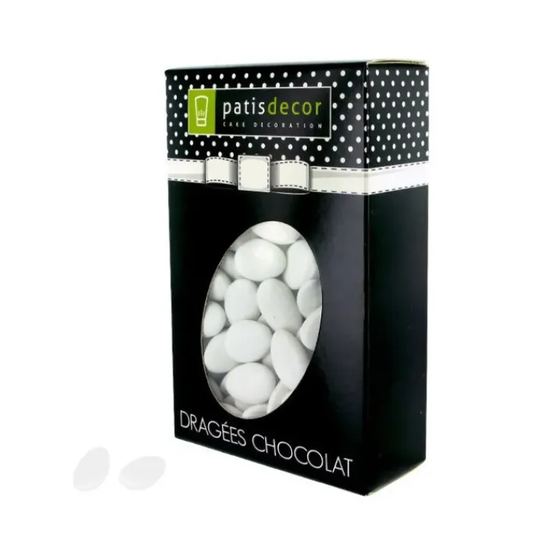 PATISDECOR Dragées Chocolat Coloris Blanc 500 g Patisdécor* Confiserie