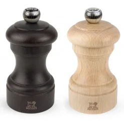 PEUGEOT Duo Moulin à Poivre et à Sel Bistro 10 cm Chocolat et Naturel* Moulin