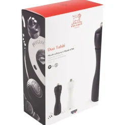 PEUGEOT Duo Moulin à Poivre et à Sel Tahiti 20 cm Noir et Blanc* Moulin