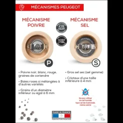 PEUGEOT Duo Moulin à Poivre et Sel Tahiti Terre 15 cm* Moulin