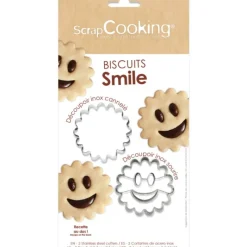 SCRAPCOOKING Emporte-Pièce Biscuit Sourire en Inox (x2)* Emporte Pièce - Découpoir Pâtisserie