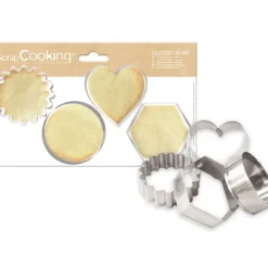 SCRAPCOOKING Emporte-Pièces pour Biscuits en Inox (x4)* Emporte Pièce - Découpoir Pâtisserie