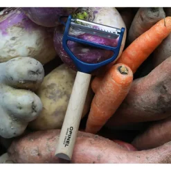 OPINEL Eplucheur en Bois Bleu T-duo* Eplucheurs, Dénoyauteur