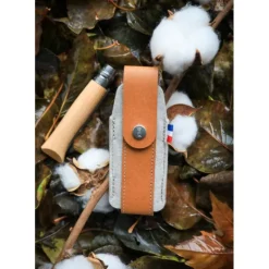 OPINEL Etui pour Couteau en Cuir et Feutrine Outdoor M Collection France* Rangement Couteaux