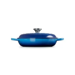 LE CREUSET Faitout Azur en Fonte avec Intérieur Sable 30 cm Signature* Faitout