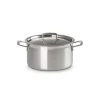 LE CREUSET Faitout Inox 24 cm avec Couvercle* Faitout