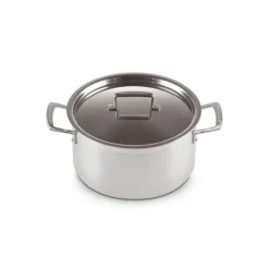 LE CREUSET Faitout Inox 24 cm avec Couvercle* Faitout