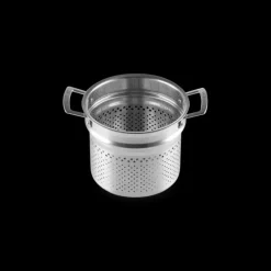 LE CREUSET Faitout Inox 20 cm avec Panier Vapeur* Faitout