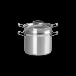 LE CREUSET Faitout Inox 20 cm avec Panier Vapeur* Faitout