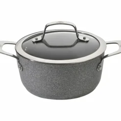 BALLARINI Faitout Pierre 24 cm avec couvercle Salina Granitium* Faitout