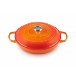 LE CREUSET Faitout Volcanique en Fonte avec Intérieur Sable 30 cm Signature* Faitout