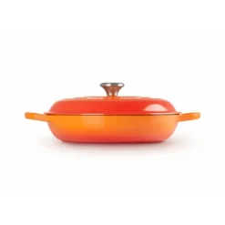 LE CREUSET Faitout Volcanique en Fonte avec Intérieur Sable 30 cm Signature* Faitout
