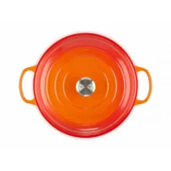 LE CREUSET Faitout Volcanique en Fonte avec Intérieur Sable 30 cm Signature* Faitout
