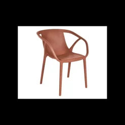 EZPELETA Fauteuil en Polypropylène effet Chevrons Hop Terracotta* Mobilier Terrasse Restaurant