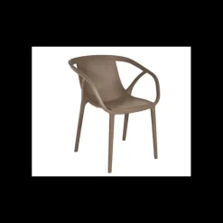 EZPELETA Fauteuil en Polypropylène effet Chevrons Hop Taupe* Mobilier Terrasse Restaurant