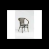 LYROSE Fauteuil Imitation Rotin Moka et Bois* Mobilier Terrasse Restaurant