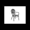 LYROSE Fauteuil Tressé Bamboo Noir et Blanc* Mobilier Terrasse Restaurant