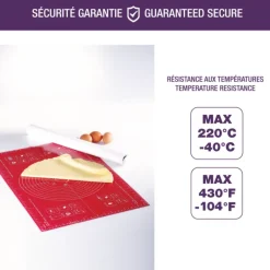 MASTRAD Feuille à Pâtisserie 62 x 40 cm* Tapis De Cuisson|Tapis Silicone Pâtisserie