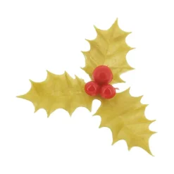 MALLARD FERRIERE Feuilles de Houx Triple Dorées x144* Décoration Gâteau