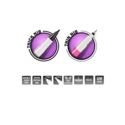 RAINBOW DUST Feutre alimentaire Noir Jais double mines* Décoration Comestible