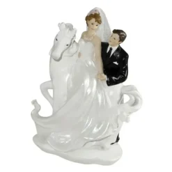 CUISINEADDICT Figurine Mariage Cheval Blanc 20 cm* Décoration Gâteau
