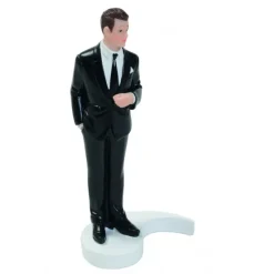 MALLARD FERRIERE Figurine Mariage Marié Brun 15 cm* Décoration Gâteau