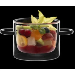 LUIGI BORMIOLI FIN DE SERIE Casserole En Verre Double Paroi 12 cl (x2) THERMIC GLASS* Servir, Présenter