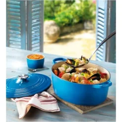 LE CREUSET FIN DE SERIE Cocotte en fonte Ovale 29 cm Marseille Signature* Cocotte En Fonte