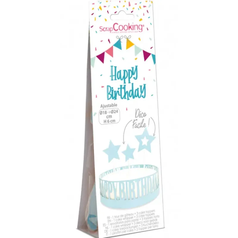 SCRAPCOOKING FIN DE SERIE Kit Décor Gâteau Anniversaire (4 pièces)* Décoration Gâteau