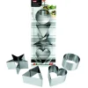 IBILI FIN DE SERIE Lot 4 Emporte-Pièces Inox Coeur, Triangle, Étoile et Cercle 8 cm* Emporte Pièce - Découpoir Pâtisserie