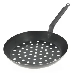 DE BUYER FIN DE SERIE Poêle à Légumes Perforée Tôle Bleue Ø 28 cm Outdoor* Poêles