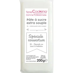 SCRAPCOOKING FIN DE SERIE Pâte à Sucre Blanche Spéciale Couverture 200g* Pâte À Sucre