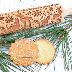 SCRAPCOOKING FIN DE SERIE Rouleau à Pâtisserie Motif Noël Forêt Enchantée 39 cm* Ustensiles Décor Gâteau|Ustensiles Pâtisserie