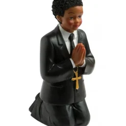 CUISINEADDICT FIN DE SERIE Sujet Communion Garçon Métisse 11 cm* Décoration Gâteau