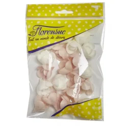FLORENSUC Fleur Azyme Bio Rose Rose et Blanche 3 cm x20* Produits Bio|Décoration Comestible