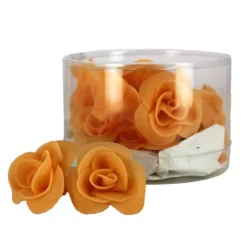 MALLARD FERRIERE Fleur en sucre Roses couleur pêche Ø 3,5 cm (x15) Mallard Ferrière* Décoration Comestible