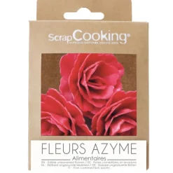 SCRAPCOOKING Fleurs Azyme Roses Royales Rouges (x3)* Décoration Comestible