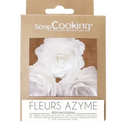 SCRAPCOOKING Fleurs Azyme Roses Royales Blanches (x3)* Décoration Comestible