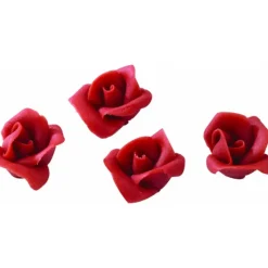 MALLARD FERRIERE Fleurs en pâte d'amande roses rouges (x35) Mallard Ferrière* Décoration Comestible