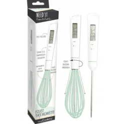 SCRAPCOOKING Fouet Thermomètre de Cuisine Amovible 27 cm Need'It* Thermomètre De Cuisine|Fouets De Cuisine