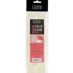 PATISDECOR Gélatine Bovine en Feuilles x10* Additifs Alimentaires