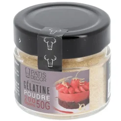 PATISDECOR Gélatine Bovine en Poudre 200 Blooms 50 g Patisdécor* Additifs Alimentaires