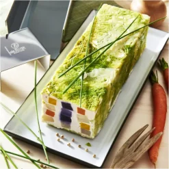 DE BUYER Gouttière à Bûche Rectangulaire Démontable Inox 30.4 x 8.4 x 6.6 cm* Moules À Gâteaux